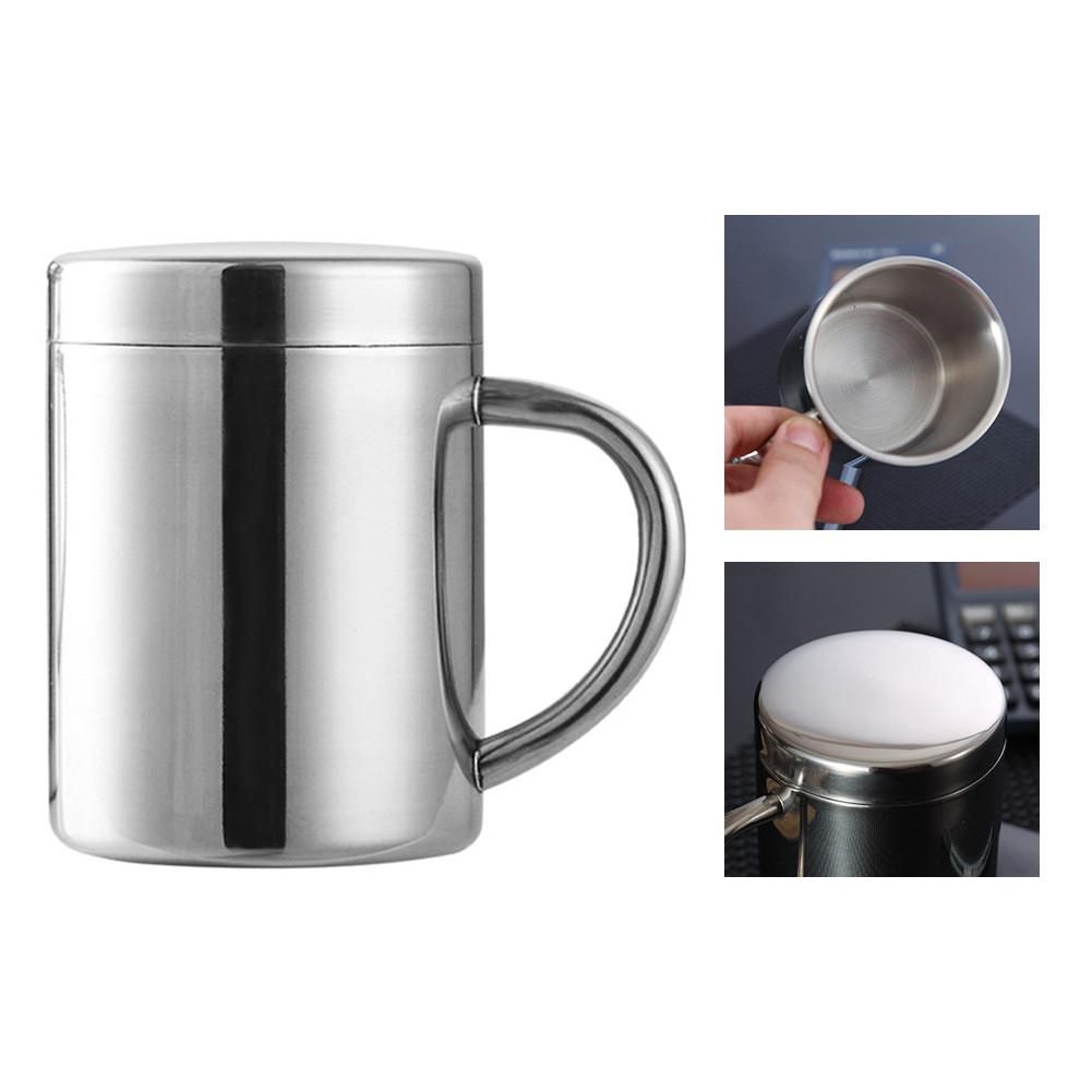 260ML Stainless Steel Cup Portable Stainless Steel Coffee Mug Milk Tea ...