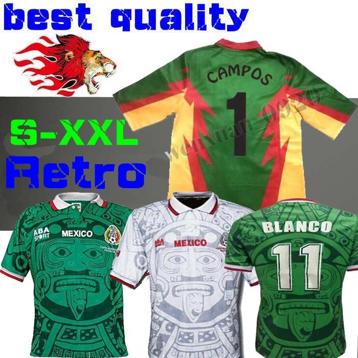 2019 1998 MEXICO RETRO BLANCO Hernandez Blanco Campos Soccer Jerseys
