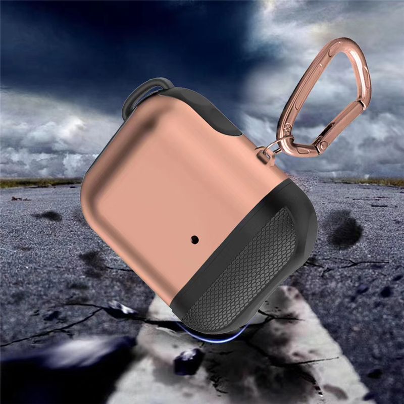 2020 for airpods 2 1 air pods protective case metal orange light on airpods