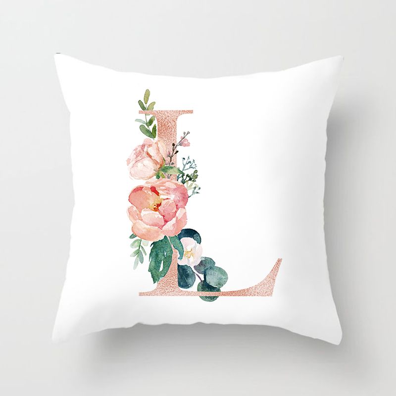 New Cute Design Letter Pillow Case 26 English Letters Alphabet Cushion Cover Abbreviated Name