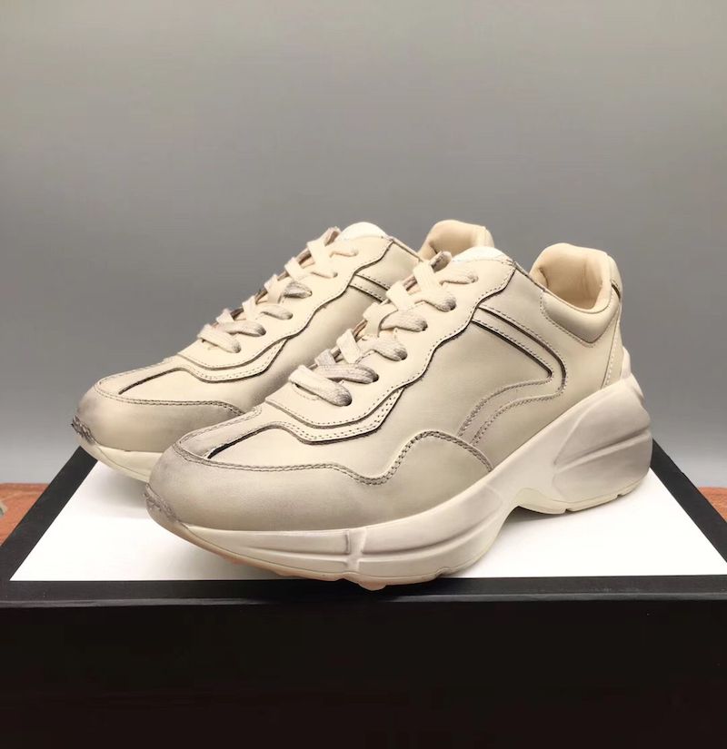 men's rhyton leather sneaker with wave