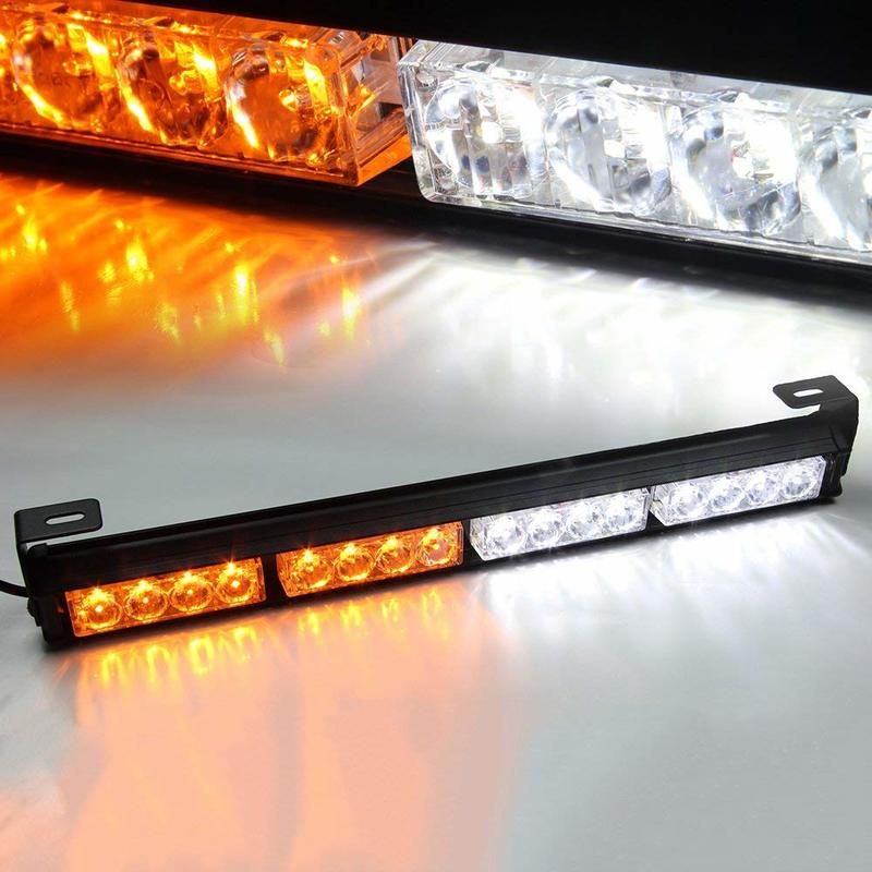 Vehicle Strobe Lights >> 18 16led Emergency Warning Traffic Advisor Vehicle Strobe Light Bar White Amber Vehicle Strobe Lights >> 18 16led Emergency Warning Traffic Advisor Vehicle Strobe Light Bar White Amber