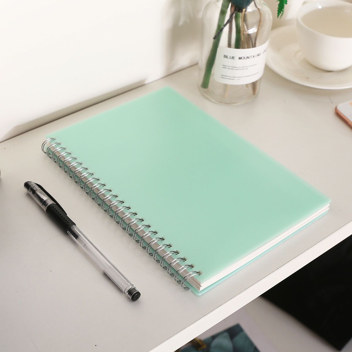 2021 Cute PP Hardcover Notebook Banded Dot Grid Spiral A5 Notebook