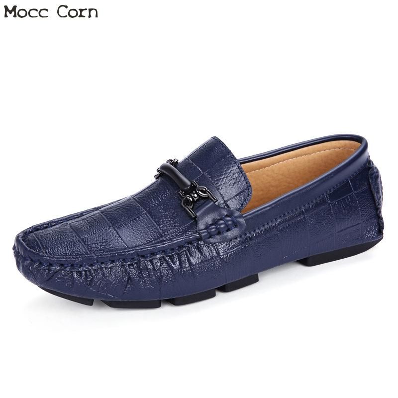 blue moccasins mens