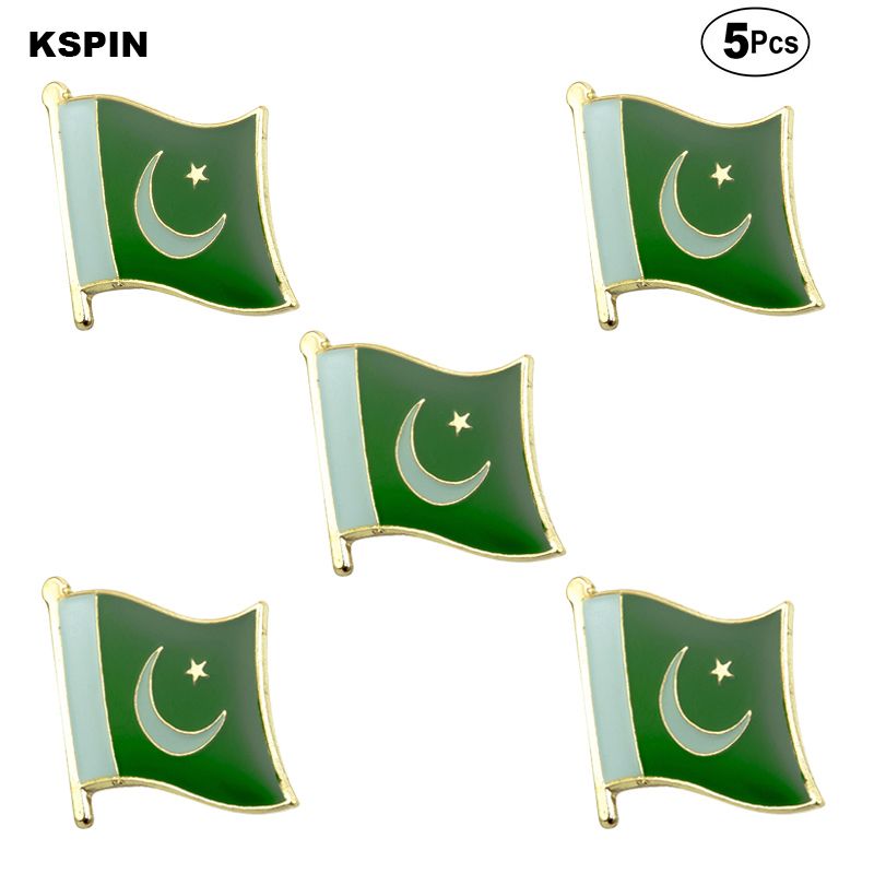 2021 Pakistan Flag Brooches Lapel Pin Flag Badge Brooch Pins Badges A