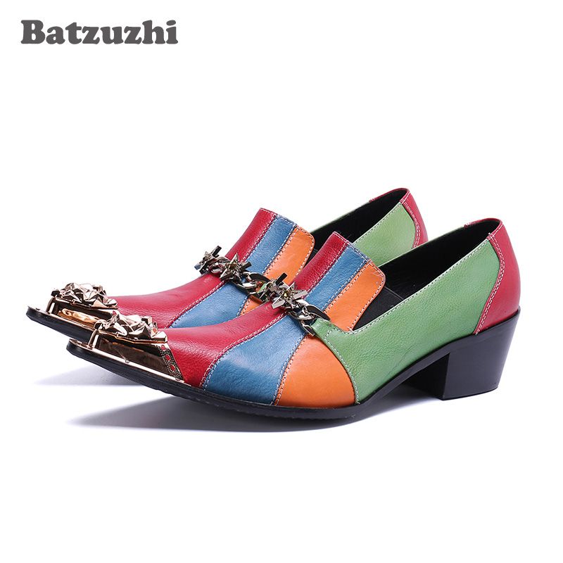 Großhandel Batzuzhi Italienische Art Männer Schuhe Designer Rabatt Batzuzhi Italien Typ Formalen Leder Schuhe Männer