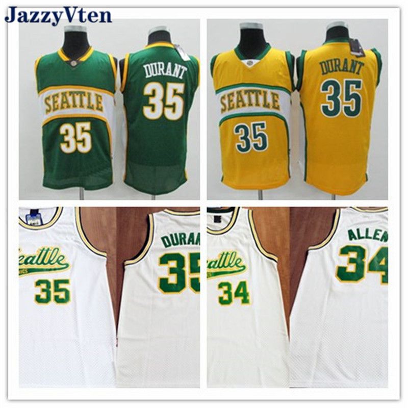2019 2019 New Arrived Throwback 34ALLEN Jerseys, 40 Shawn Kemp Green