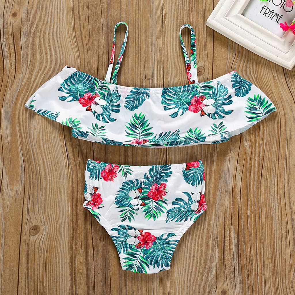 Niña Baño De Trajes Niños Bebé Pequeños Nueva Floral Para Niñas Traje Moda Conjunto zpMLUVqSG