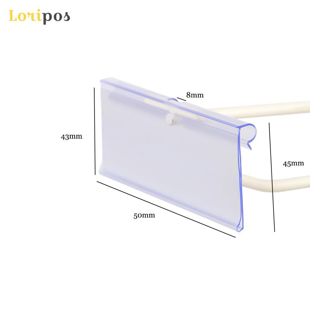 2020 5x4.5cm Clear Pvc Plastic Price Tag Sign Label Display Holder