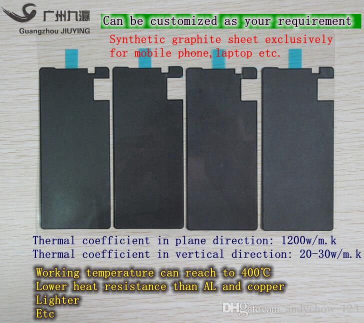 Artificial Graphite Film Graphite Sheet For Cooling Heat Sink Cpu Gpu With Adhesive 0 025mm Thick