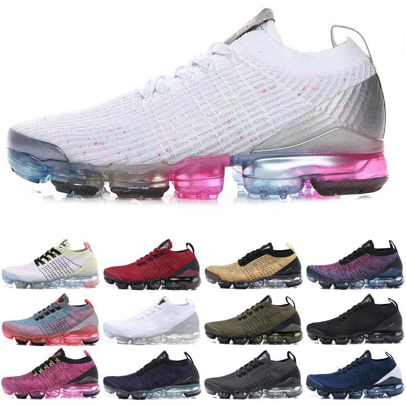Großhandel Nike Air Max Airmax Vapormax Flyknit 3.0 2019 Top Nike Air Max 90 SchwarzWeißBlau Nike Laufschuhe Kind(5 8)