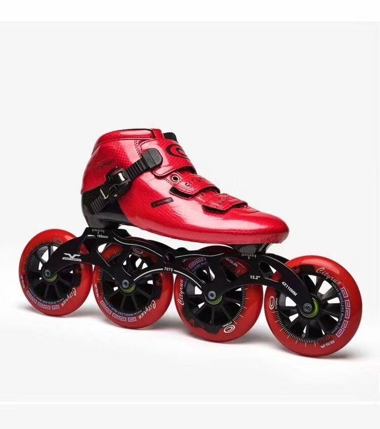 2020 Inline Speed Skates Carbon Fiber 4*90/100/110mm High Elasticity