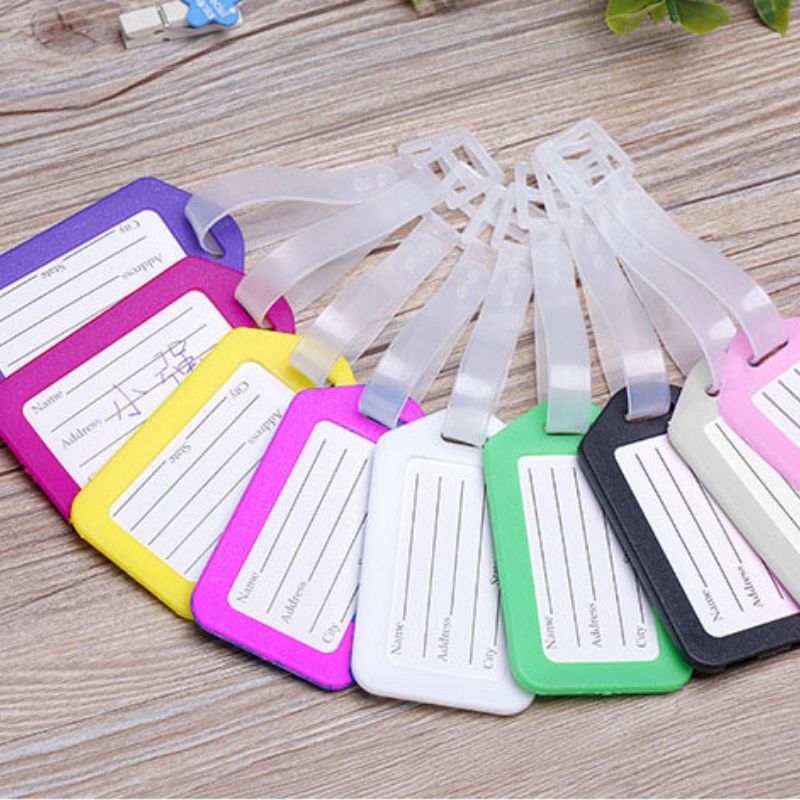 2020 Luggage Tag Suitcase Travel Bag Label Holder Name Card Straps Suitcase Name Pet Tags