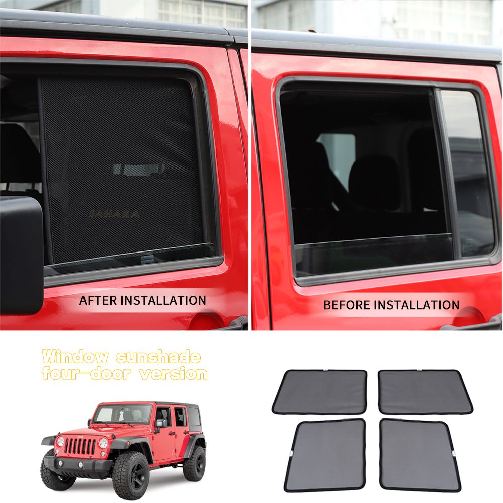 Side Window Sunshades Car Curtain For Jeep Wrangler 2007 2017