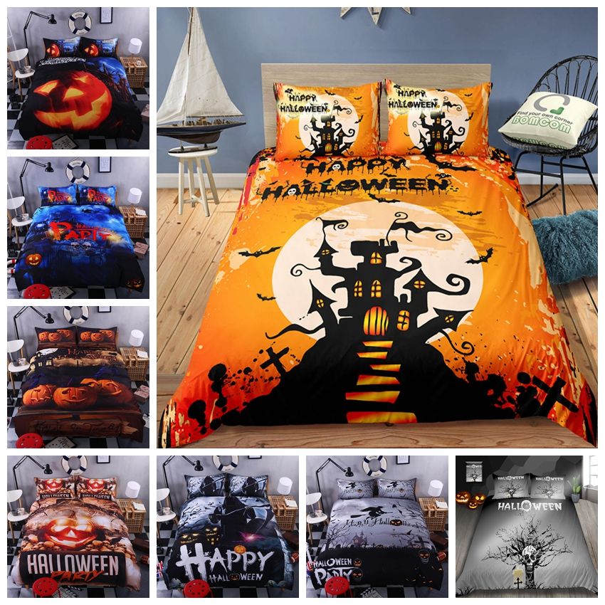 Halloween Series Bedding Set King Size Fashionable 3D Duvet Cover