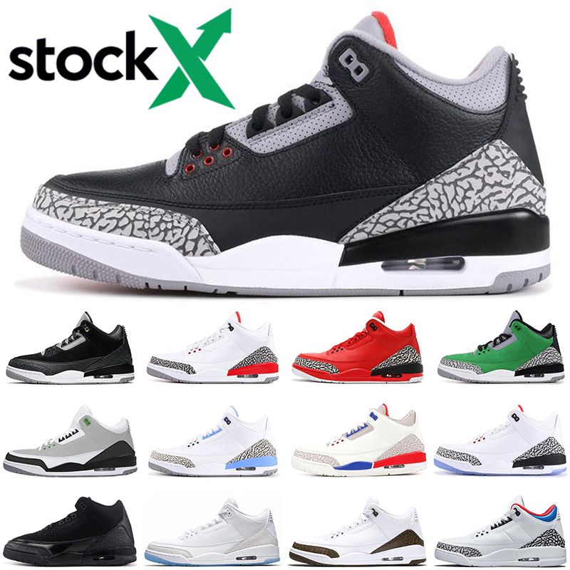 2019 2020 Stock X Air Jordan Retro 3 3s Black Cement Men ...