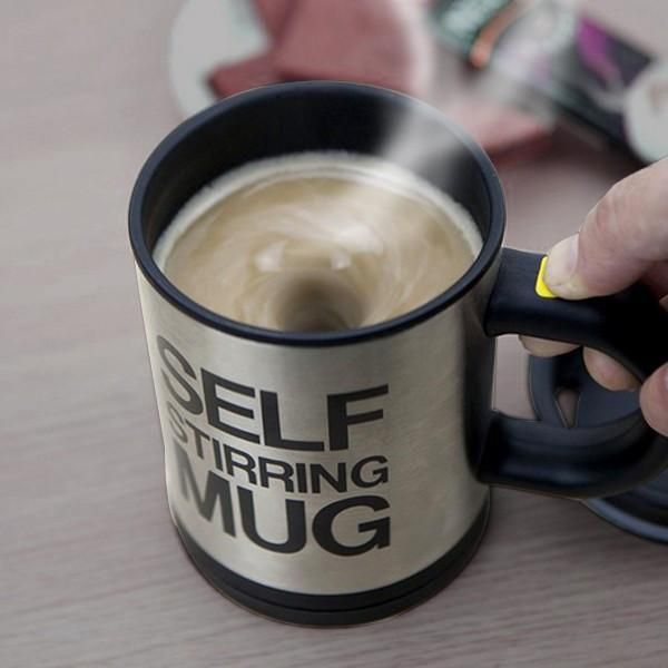 Self Stirring Coffee Cup 400ml Automatic Mixing Tea Cup Stainless Steel Coffee Cup Drinking Mug