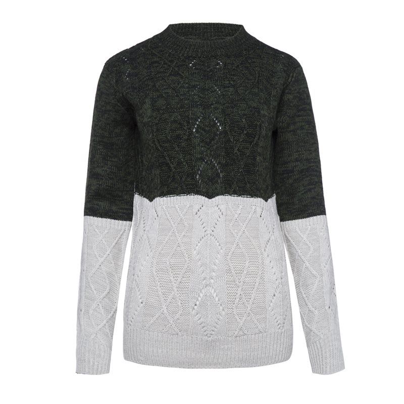 Femmes Pulls Casual Vintage Printemps 2019 Noir Bureau Dame Laine Laine Mélanges Pull Tops Femme Mode Élégant Rétro Haut