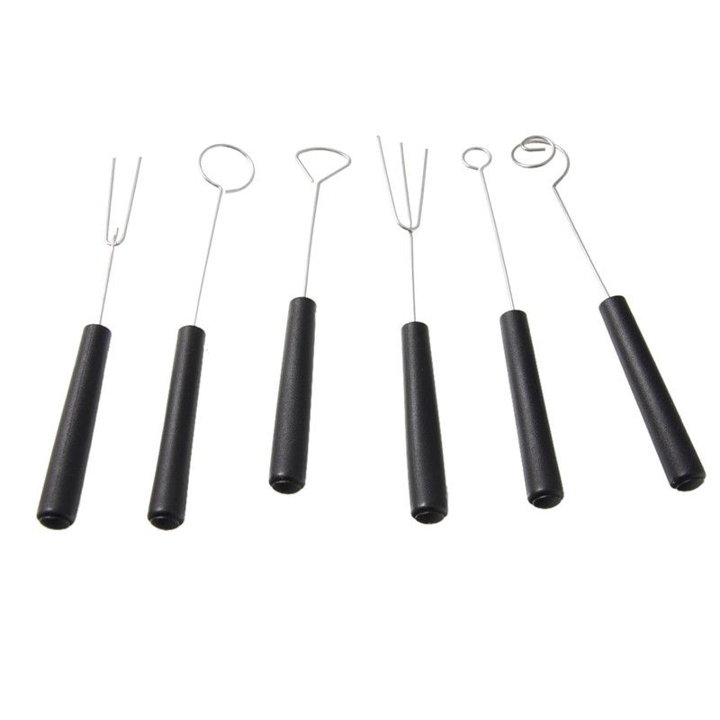 6X DIY Decorating Tool Set Candy Caker Fruit Chocolate Dipping Fork Fondue