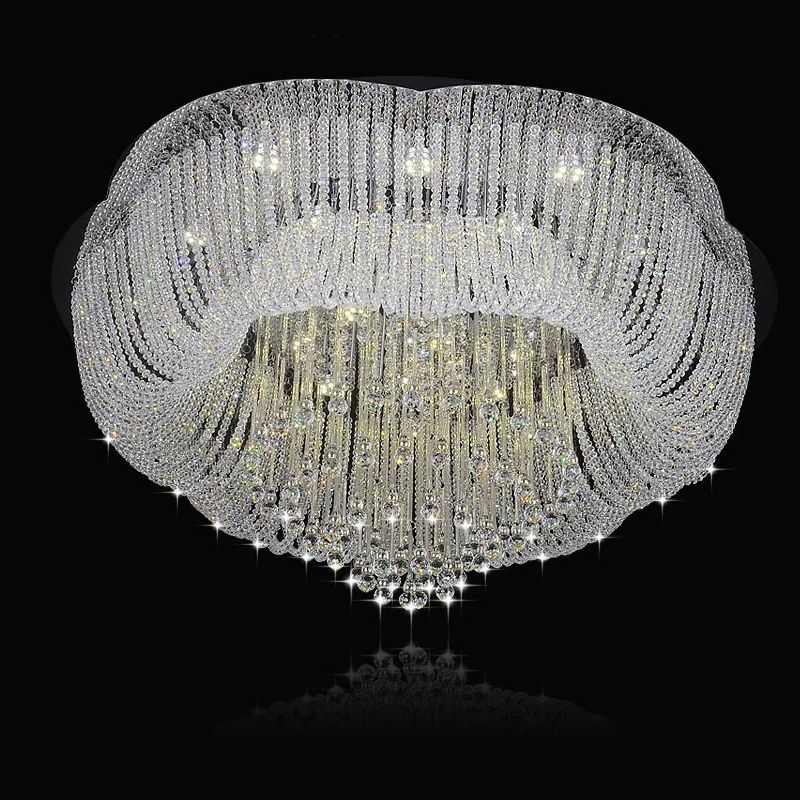 Modern Crystal Chandelier For Ceiling Flower Design Living Room Bedroom Led Pendant Lamp Home Lighting Fixtures