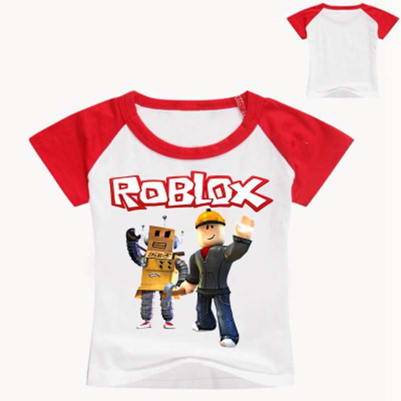 Roblox Chicos Camiseta Niñas Tops Camisetas Niños De Dibujos Animados Ropa Rojo Día Del Verano Ropa De Manga Corta Niños Traje Casual Tops - 