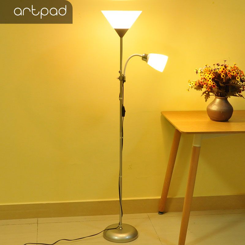 Artpad Modern Nordic 5w Led Floor Lamp Stand Living Room With 2 Light Adjustable Bedroom Ac110 260v E27 Home Lighting