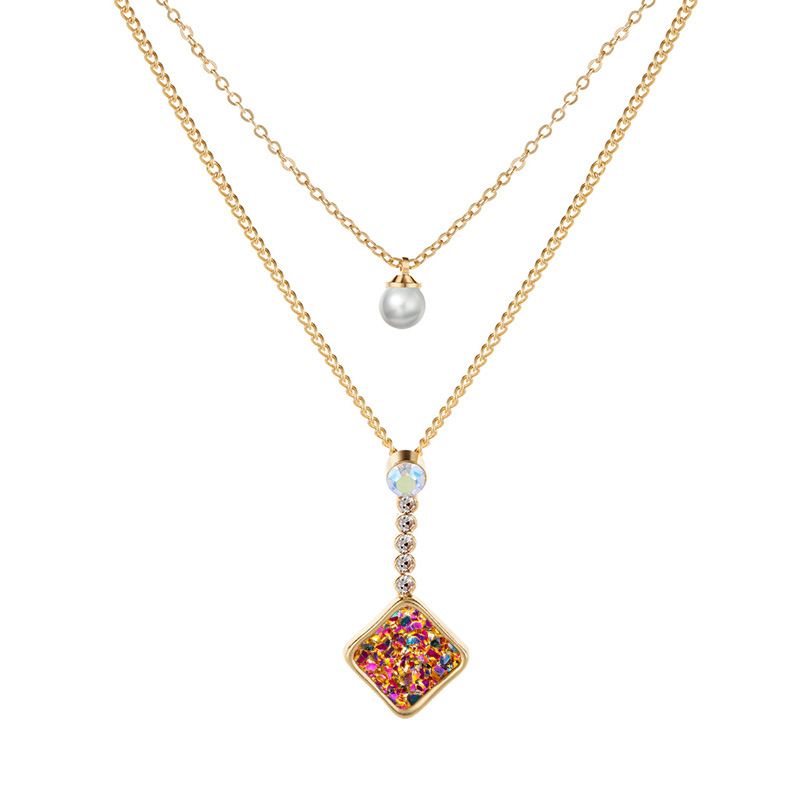 2019 Retro Style Jewelry With Gold Color Pearl And Geometric Shaped 2019 Retro Style Jewelry With Gold Color Pearl And Geometric Shaped Druzy Stone Pendant Choker Necklace For Women Party Gift From Bestqueen 33 4 Dhgate