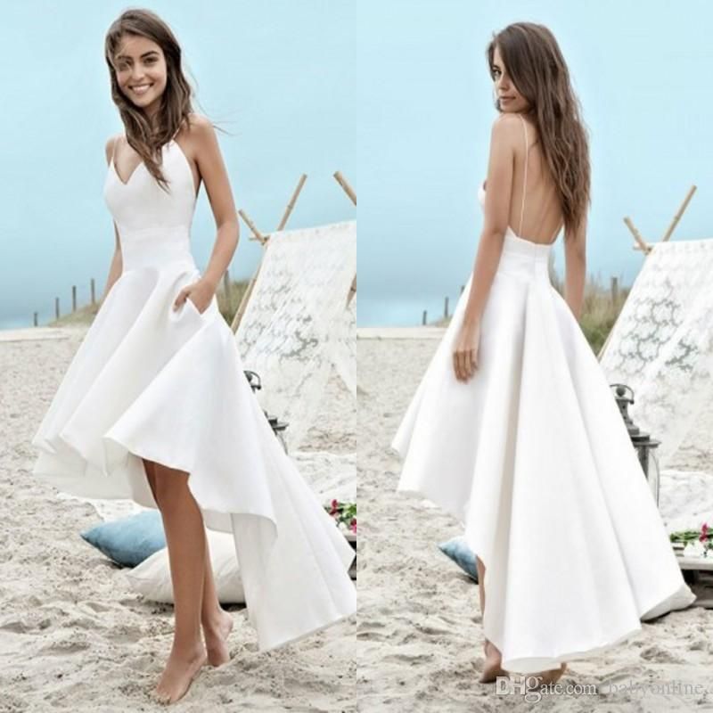 Discount Cheap Under 100 Summer Wedding Dresses 2018 A Line Beach
