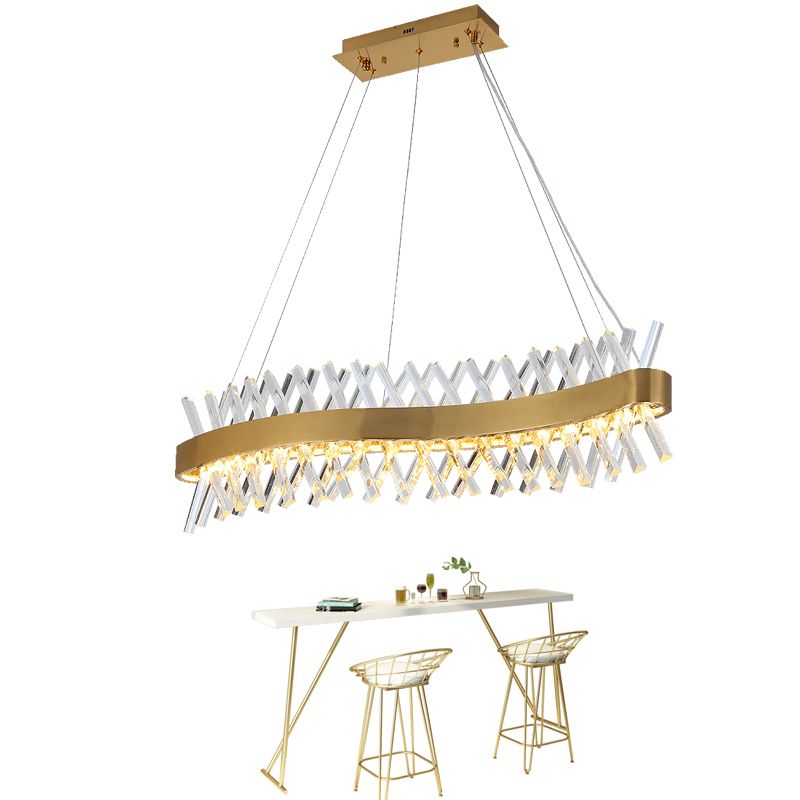 Modern Led Chandelier Lighting Luxury Dining Room Gold Crystal Modern Led Chandelier Lighting Luxury Dining Room Gold Crystal Chandeliers Kitchen Island Suspension Res De Cristal 90 265v Edison Bulb Pendant