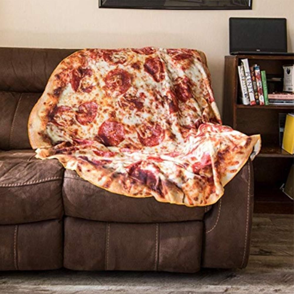 Pizza Hamburger Donut Round Blanket Home Adult Children S Double Thicken Blanket