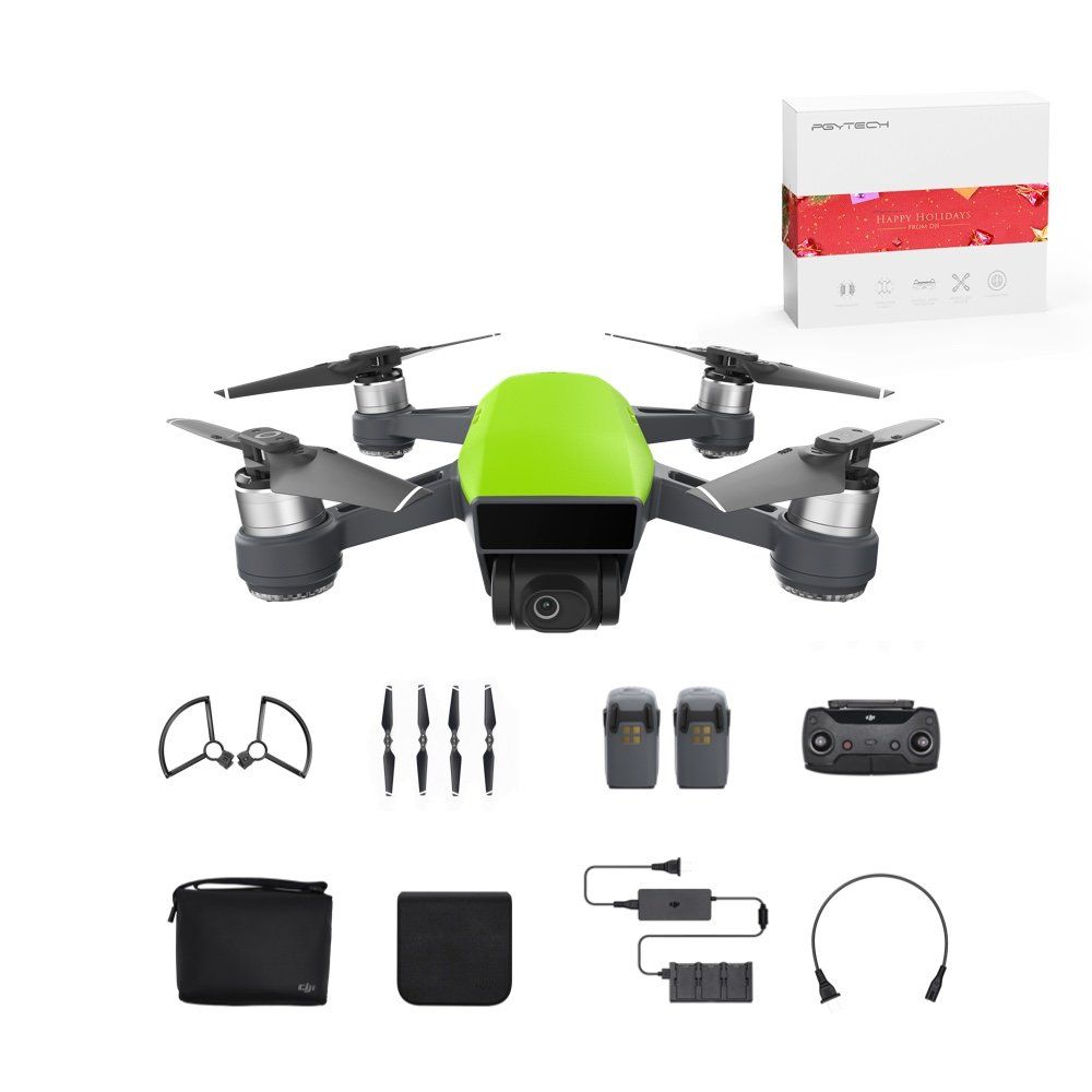 Compre DJI Spark Mini Quadcopter Drone Vuela Más Combo Con Regalo De Navidad, Meadow Green A 22