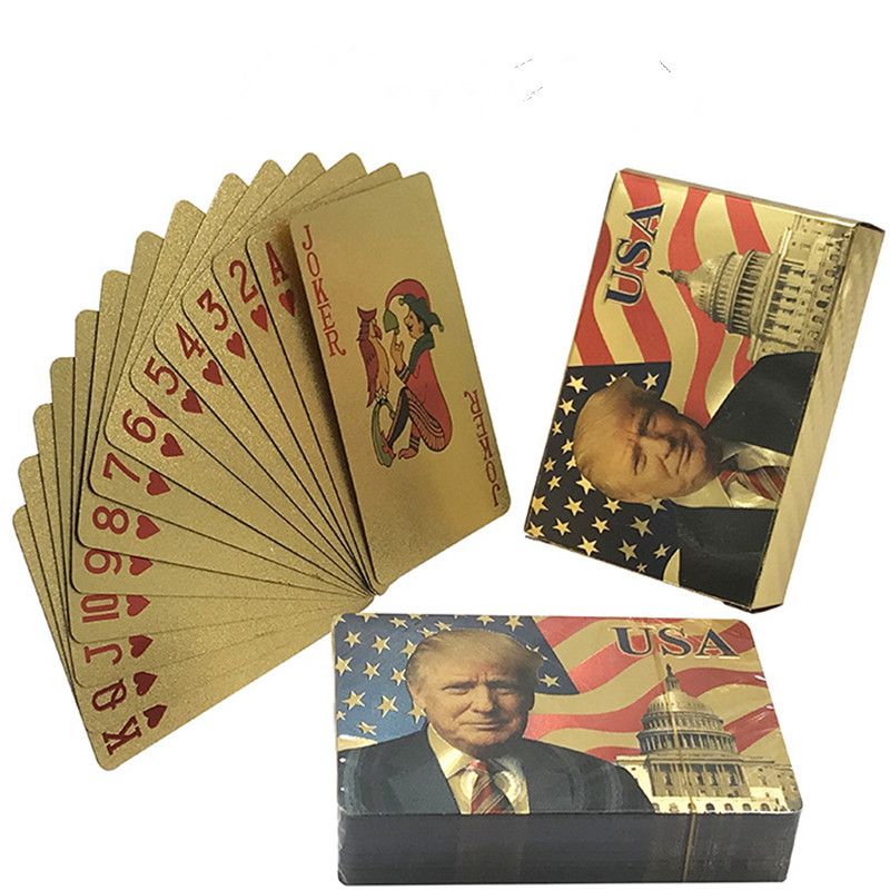 Donald Trump Plastic Playing Cards US President Trump Gold ...