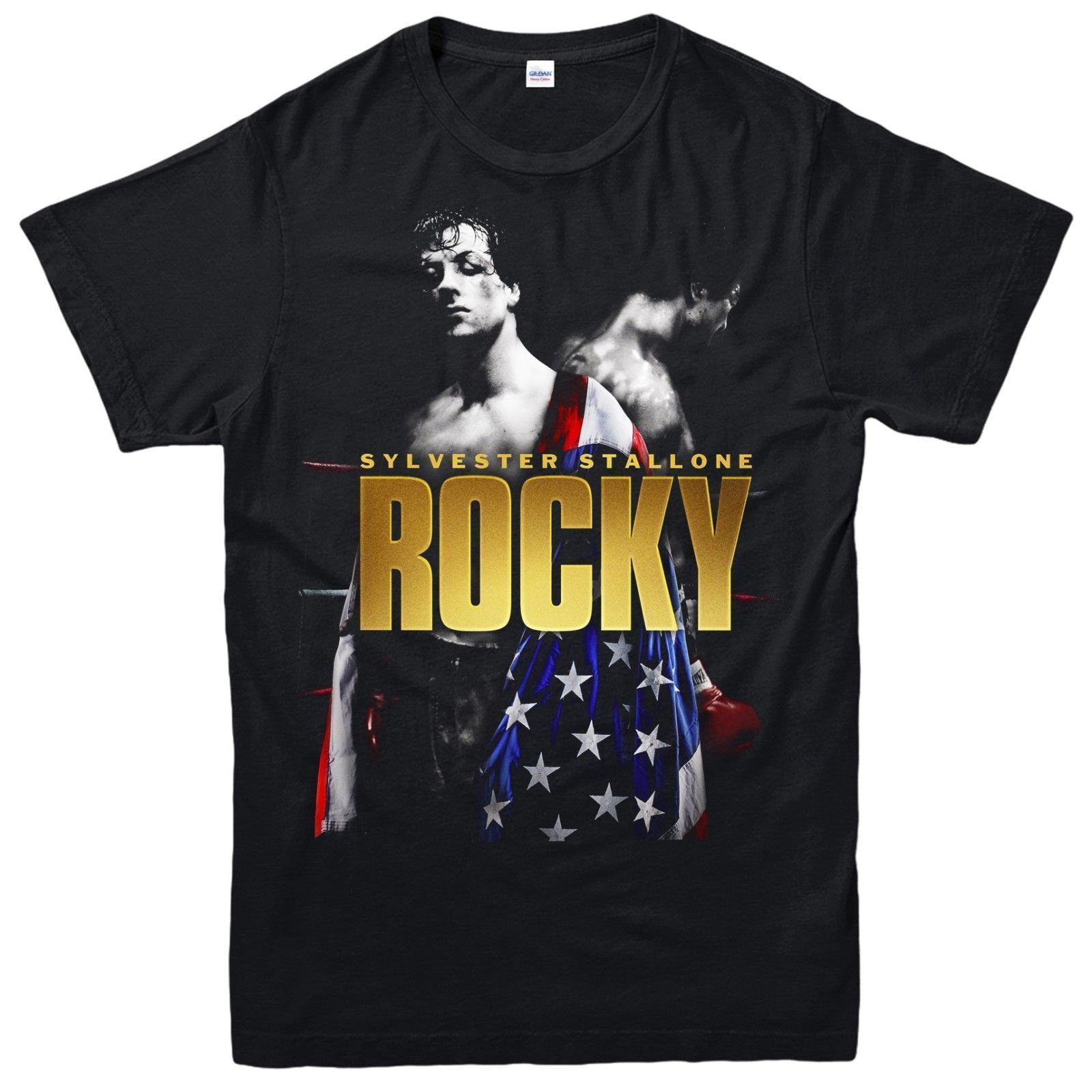 S 5XL OM3 T-Shirt Balboa Rocky in Stile retrò S 5XL OM3 T-Shirt Balboa Rocky in Stile retrò
