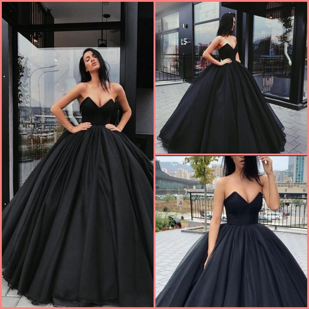 Vintage 2019 Simple Black  Wedding  Dresses  New Arrival Ball 