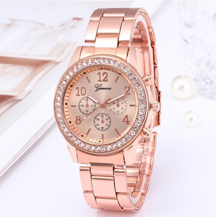 Fashion Geneva Watch Full Steel Watches Women Women Stainless Steel