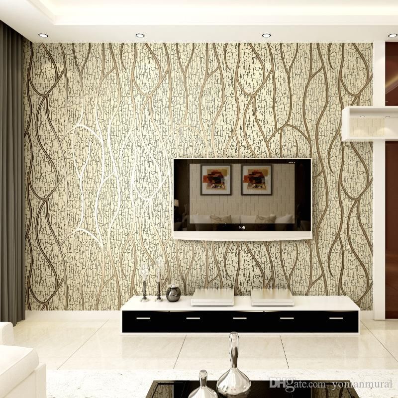 Modern 3d Embossed Deerskin Line 3d Flocking Wallpaper For Bedroom Living Room Home Decoration 3d Wallpaper Roll Home Decoration