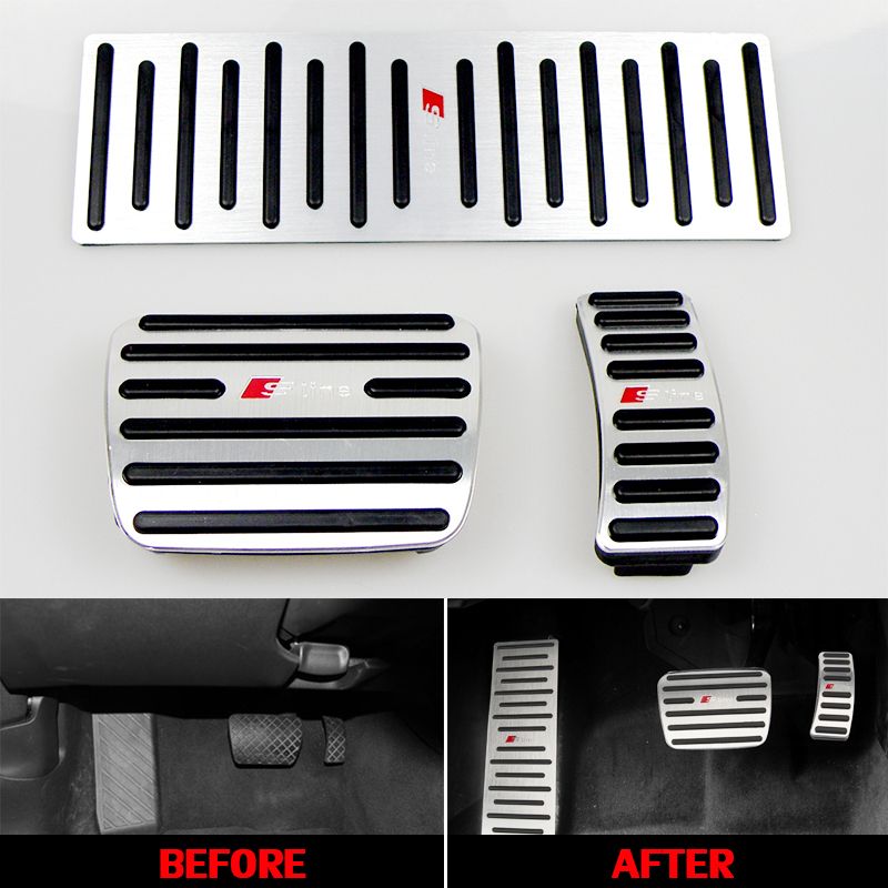 2020 No Drill Aluminum Alloy Car Foot Rest Pedal Pads Cover With Rest