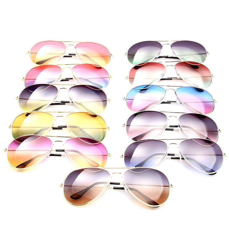 women dazzling two tone pilot sunglasses colorful types outdoors travel creative frameless street snap glasses beach sunglasses ljjq447 sunglasses types