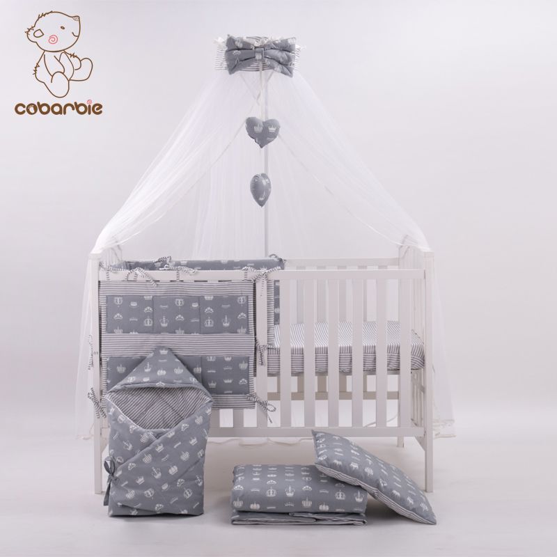 Grey Fashion Bed Cot Bedding Set For Newborn Babies Infant Room Kids Grey Fashion Bed Cot Bedding Set For Newborn Babies Infant Room Kids Baby Bedroom Nursery Of Crown King Size Comforter Teenage From
