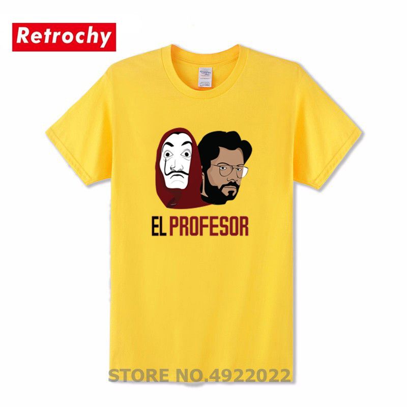 La Maggior Parte Dei Popolari La Casa De Papel T Camicia Soldi Rapina Tv Di Marca Bella Ciao T Shirt Da Uomo Casa Di Carta El Profesor Panta