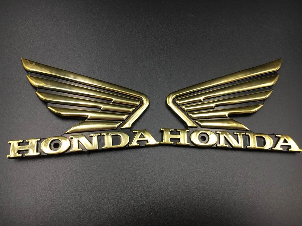 2021 Gold Motorcycle 3D Chrome ABS Fuel Tank Emblem 3M Decal Sticker