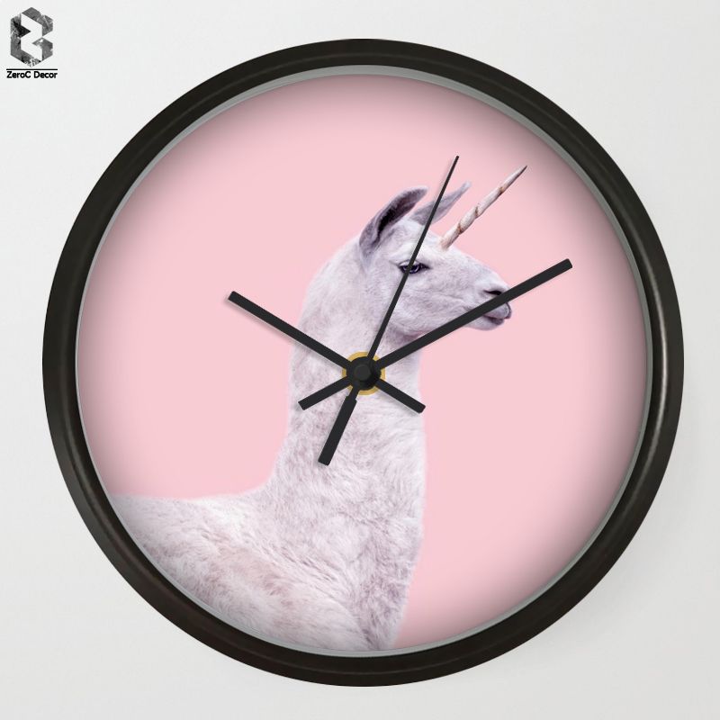 Modern Art Wall Clocks Unicorn For Kids Room Decor Desk Modern Art Wall Clocks Unicorn For Kids Room Decor Desk Decorative Mute Quartz Clock Nordic Home Decoration Large