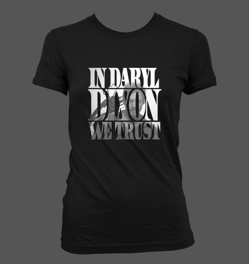 IN CAROL WE TRUST MENS T SHIRT WALKING DARYL DEAD DIXON RICK ZOMBIE GRIMES S-5XL