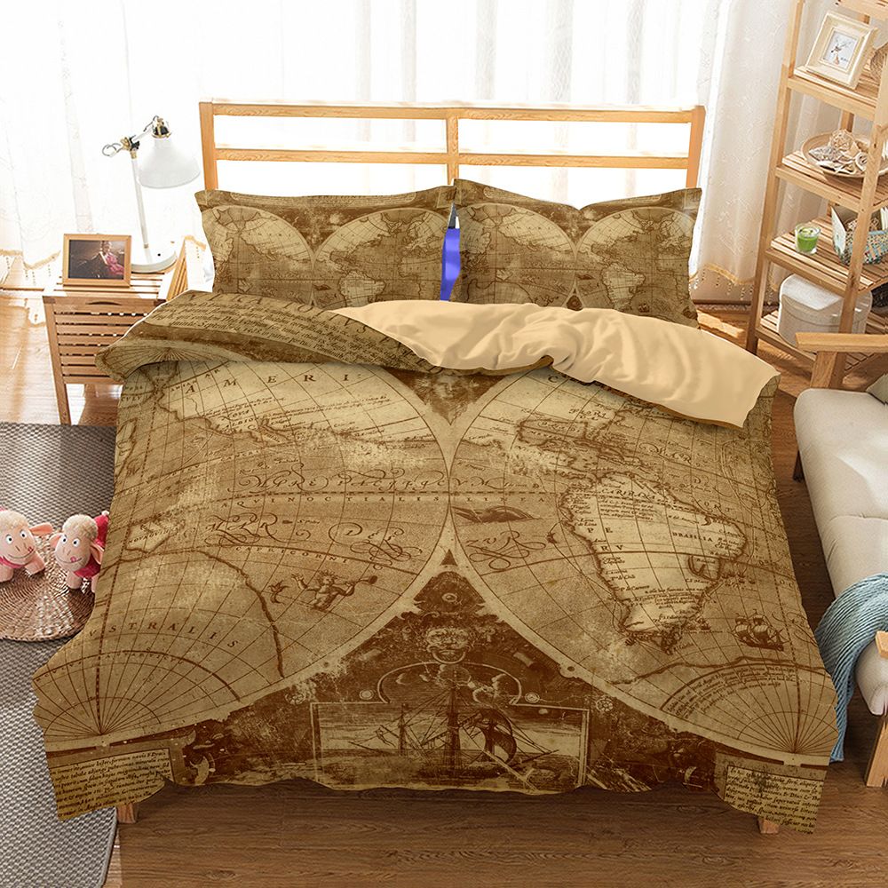 World Map Bedding Set 3d Bed Linings Queen Size King Twin Full World Map Bedding Set 3d Bed Linings Queen Size King Twin Full Duvet Cover Sheet Pillowcases 7 Girls Sets