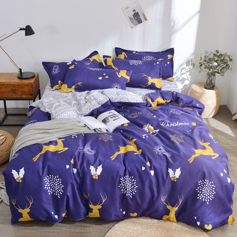 Deer Bedding Sets Kids Queen King Size Cartoon Set Single Deer Bedding Sets Kids Queen King Size Cartoon Set Single Twin Full Duvet Cover Sheets Pillowcase Cotton Comforter White
