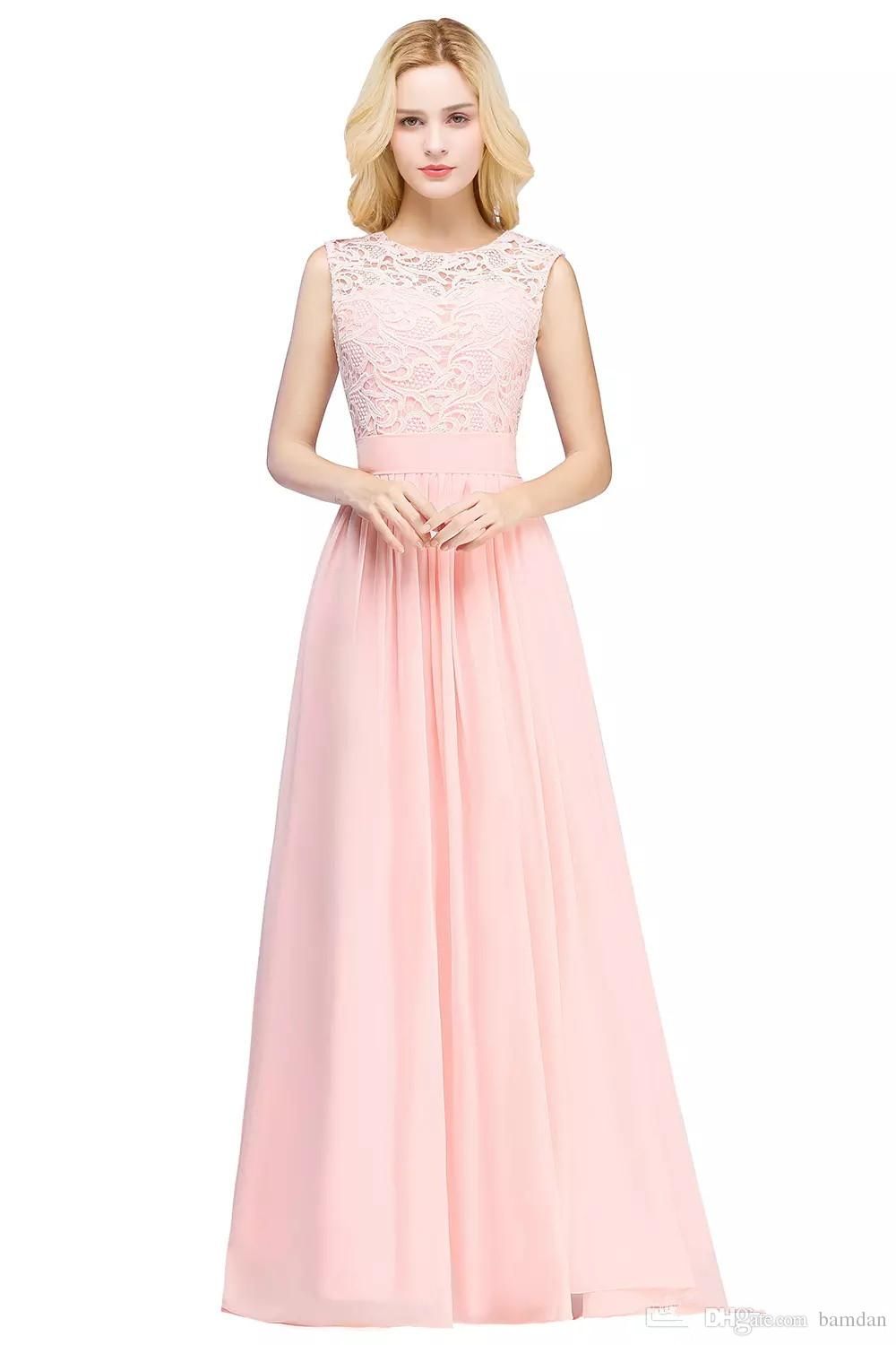 2019 Under 50 Cheap Elegant Bridesmaid Dresses Lace Applique