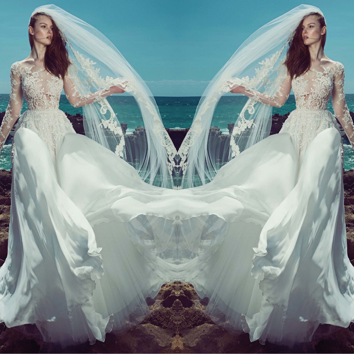 Discount Zuhair Murad Spring Fall Wedding Dresses 2019 Illusion Top
