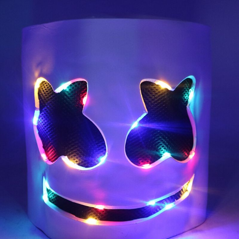 2020 Disco DJ Mask Marshmello Helmet With LED Novelty Lighting Kids