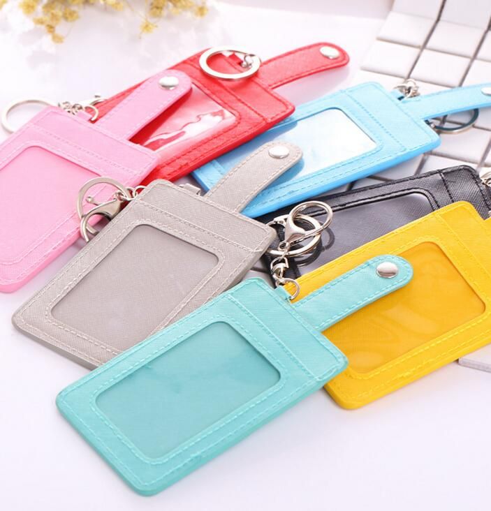 DHL Portable ID Card Holder Keychain Bus Cards Cover Case Office Work 