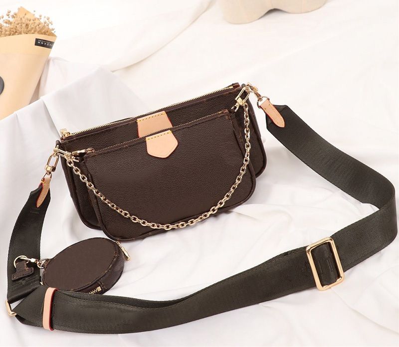 Favorite Multi Pochette Accessories Designer Luxury Handbag Purse Genuine Leather L Flower ...